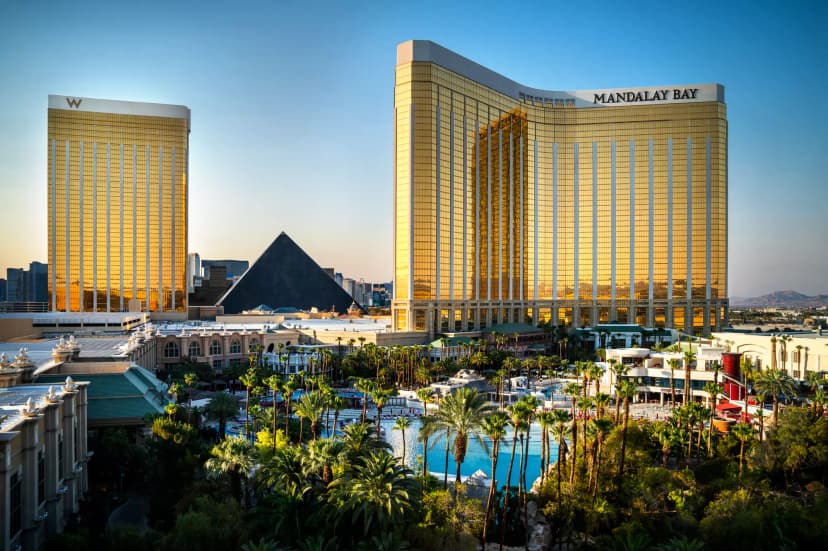 Mandalay Bay in Las Vegas — The 135,000-sq-ft Mandalay Bay casino — the Race & Sports Book near the convention center and a recently renovated poker room