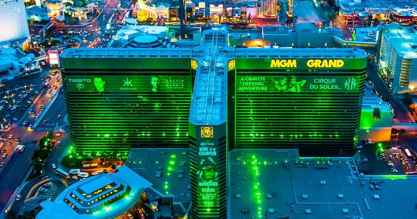 MGM Grand in Las Vegas — The 171,500-sq-ft MGM Grand casino — one of the largest floors on the Strip, with a long-running poker room and BetMGM sportsbook