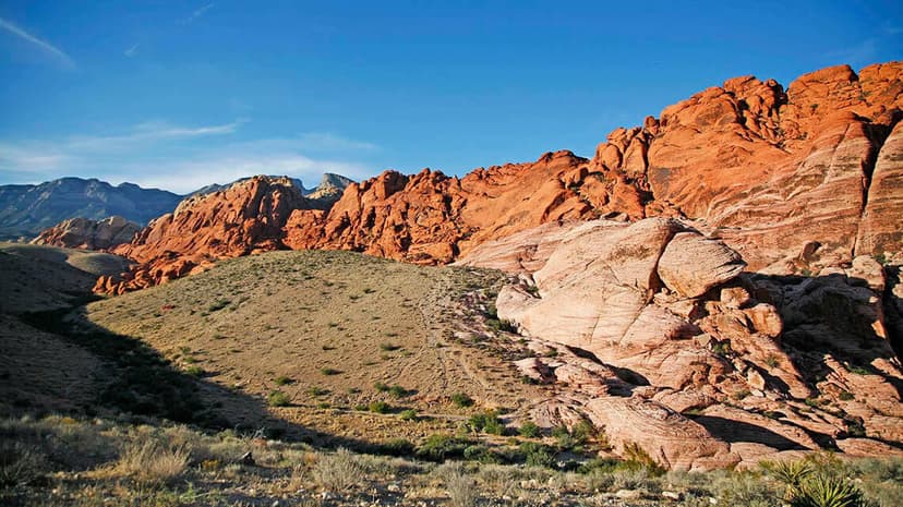 Red Rock Canyon National Conservation Area in Las Vegas — A 195,819-acre BLM-managed conservation area 17 miles west of the Strip with a 13-mile scenic drive and 26 marked hiking trails