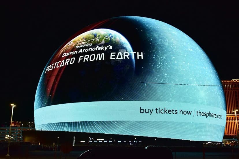 Postcard From Earth in Las Vegas — Darren Aronofsky's 50-minute immersive film built for the Sphere — the venue's signature non-residency experience