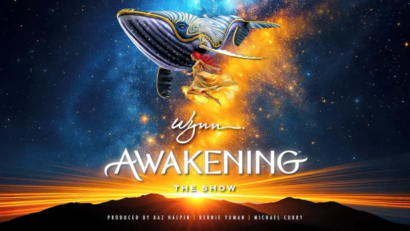 Awakening in Las Vegas — Wynn's 2022 original spectacle inspired by fantasy epics — a custom-built 1,500-seat theater, narration by Sir Anthony Hopkins